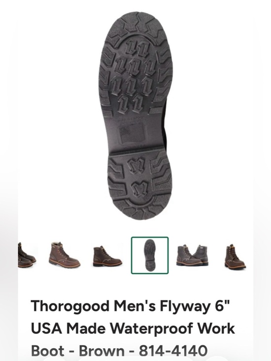 Thorogood Flyaway 6” USA Made Waterproof Work Boots Size 8 Medium NEW main image 3